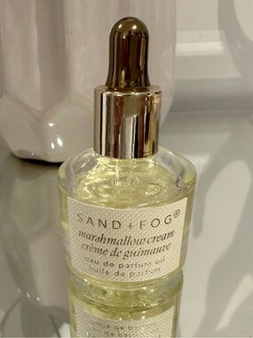 Marshmallow Cream Perfum Oil Gold Dropper, 10 ml Sand + Fog NWT